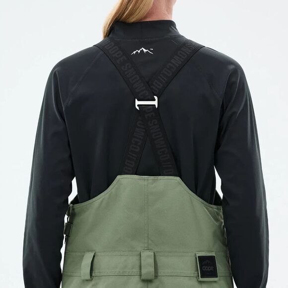 New NWT $239 Dope Snow Notorious BIB W Snowboard Pants Moss Green Small Gators - Picture 4 of 16